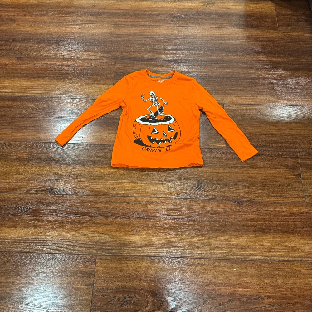 Old Navy Vibrant Orange Kids Long Sleeve Tee